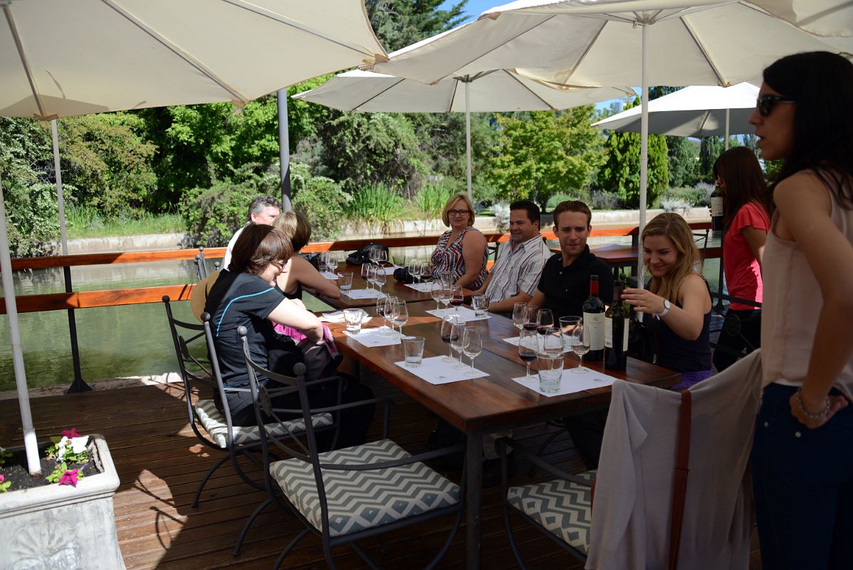 05-17 After The Tour We Sit Down Next To A Small Lake To Sample Bodega Clos de Chacras Wines In Lujan de Cuyo Near Mendoza